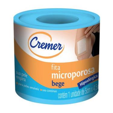 Imagem de Fita Microporosa Bege 5cm x 4,5m Cremer 1 Unidade