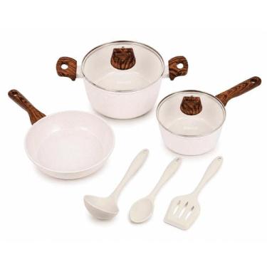 Imagem de Jogo de Panelas 6 Peças Bravia Cookware - Arenito - Bravatti, Arenito