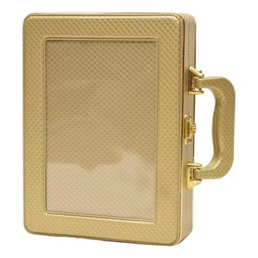 Imagem de Álbum Fotográfico Luxo Dourado Porta Retrato 100 Fotos 20x25 - Capture