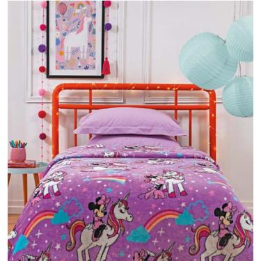 Imagem de Manta Cobertor Disney Infantil Solteiro - Mickey, Minnie, Princesas, T