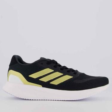 Imagem de Tênis Adidas Runfalcon 5 Feminino Preto e Dourado, 37