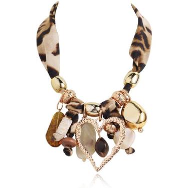 Imagem de Colar BERYOHZ Scarf Boho Charm Heart Banhado a Ouro Feminino
