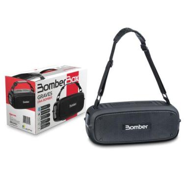 Imagem de Caixa de Som BomberBox Black Portátil c/ Alça Bluetooth