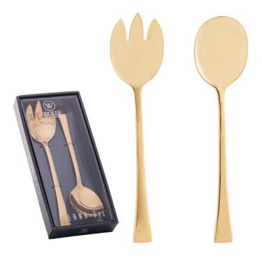 Imagem de Conjunto Talheres Colheres para Salada Inox Berna 2 peças - Wolff, DOU