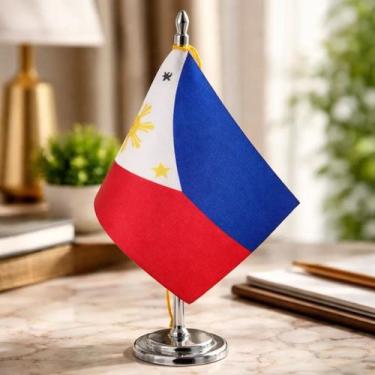Imagem de Mini Bandeira Mesa Filipinas Com 8cm X 5,5cm E15cm Mastro - SP Bandeir