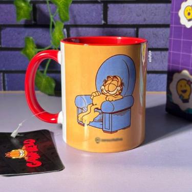 Imagem de Caneca Garfield Acorde-me Para o Café da Manhã 350ml Cerâmica Licencia