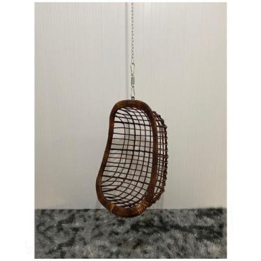 Imagem de Balanço de teto oval escuro sem almofada - Criativo Artesanato