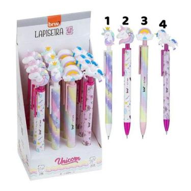 Imagem de Lapiseira Plástica Divertida Unicórnio 0,7mm da BRW, 3