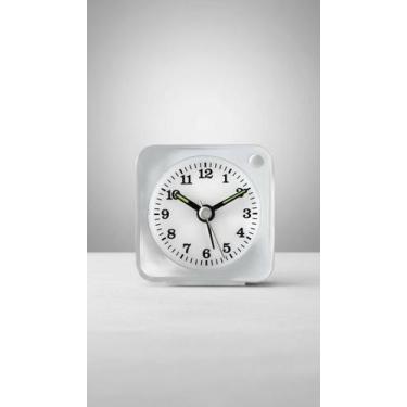 Imagem de Despertador Silencioso Pequeno Branco a Pilha - Congratulations Store