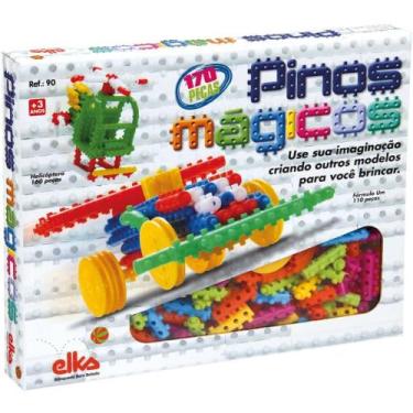 Imagem de Brinquedo para Montar Pinos Mágicos 170 Peças - ELKA
