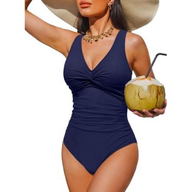 Imagem de Maiô Holipick Azul Marinho com Controle de Barriga