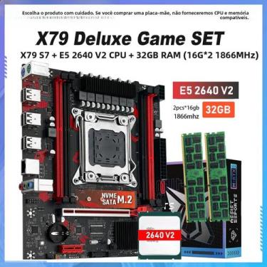 Imagem de Placa-Mãe X79 S7 LGA2011-3 Com CPU Xeon E5 2640 V2, Kit DDR3 2x16GB 18