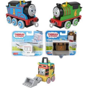 Imagem de 5 Trenzinhos de Metal Thomas e Seus Amigos Mini Locomotiva Die-Cast Ma