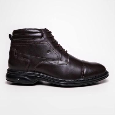 Imagem de Bota Masculina Jota Pe 3D Force Couro Carneiro Premium, Café, 41