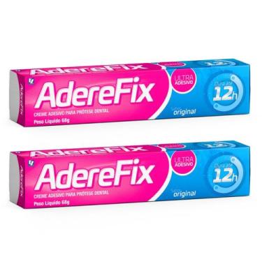 Imagem de Kit 2 Creme Fixador Dentadura Original Ultra Adesivo 68g - Aderefix