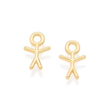 Imagem de Brinco menino palito folheado a ouro Rommanel med 1,0 cm