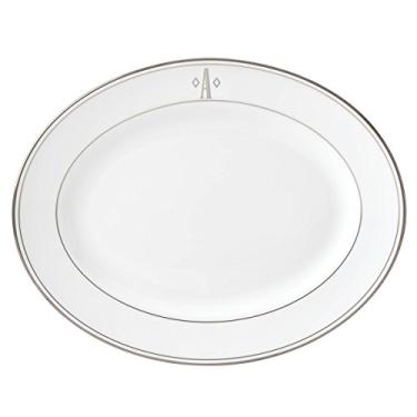 Imagem de Lenox Prato de jantar com monograma de bloco de platina Federal, A
