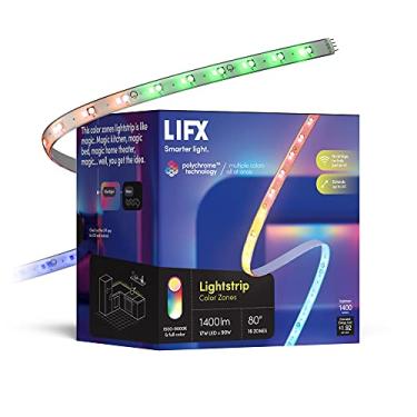Imagem de LIFX Zonas coloridas de faixa de luz, faixa de luz LED inteligente Wi-Fi, cor completa com tecnologia policromática™, sem necessidade de ponte, funciona com Alexa, Ei, Google, HomeKit e Siri