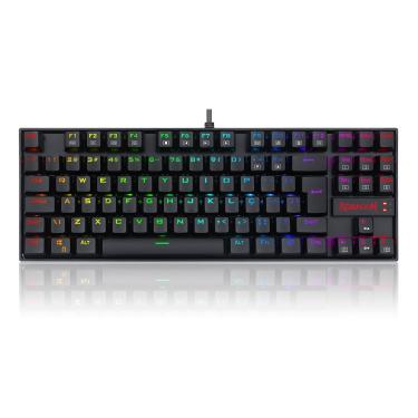 Imagem de Teclado Mecânico Gamer Redragon Kumara rgb Blue Switch Outemu Blue ABNT2 - Preto