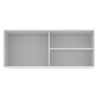 Imagem de Armário Aéreo Acordes Glamy 100% MDF 2 Portas de Correr de Vidro Quadrato Branco Madesa