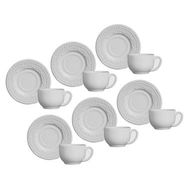 Imagem de Conjunto de Xícaras para Chá Porto Brasil Madeleine em Faiança Feldspática - 6 Peças