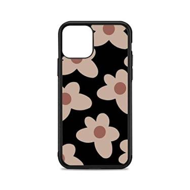 Imagem de Capa de telefone flores para iphone 12 mini 11 pro xs max x xr 6 7 8 plus se20 silicone tpu de alta qualidade e capa de plástico rígido, a2, para iphone 11 pro