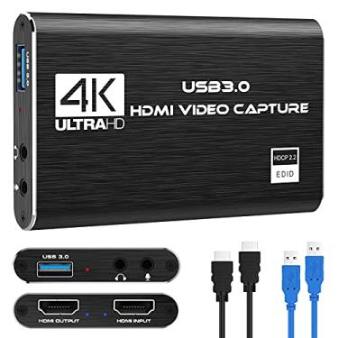 Imagem de Rybozen Placa de captura de áudio e vídeo 4K, dispositivo de captura de vídeo HDMI USB 3.0, Full HD 1080P para gravação de jogos, transmissão de streaming ao vivo