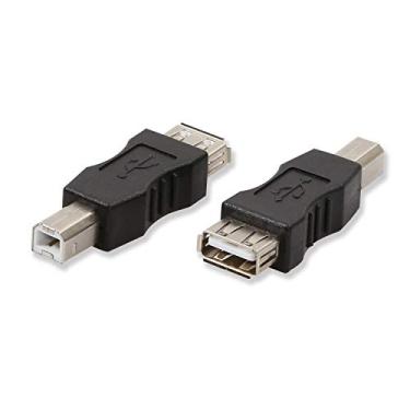 Imagem de Conversor adaptador USB 2.0 A fêmea para USB B da Electop, pacote com 2