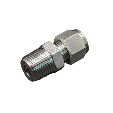 Imagem de Conector Macho Aço Inox 316 Dupla Anilha 1/2 OD x 1/2 NPT