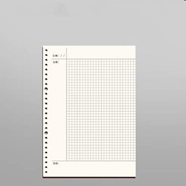 Imagem de 60 folhas de fichário caderno espiral fichário 26 furos plano diário A4 A5 B5 linha de grade núcleo papelaria, Cornell, grade, A4