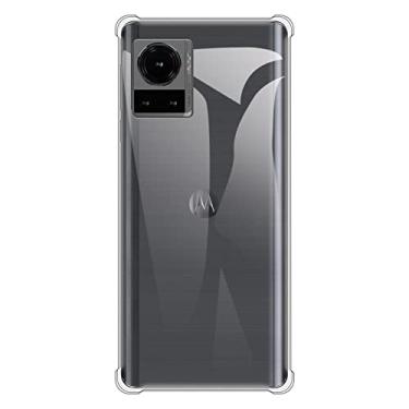 Imagem de Capa para Motorola Moto X30 Pro, capa traseira de TPU macio à prova de choque, silicone antiimpressões digitais, capa protetora de corpo inteiro para Motorola Moto X30 Pro (17 cm) (transparente)