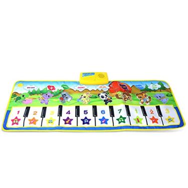 Imagem de Homesen Tapete de piano de bebê tapete musical de toque 100x36 cm tapete de teclado de música para piano infantil brinquedo educativo