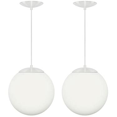 Imagem de Kit 2 Pendentes Orby Bola Globo Grande 23 cm Branco