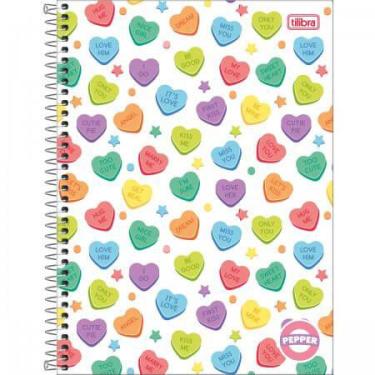 Imagem de Caderno Espiral Universitário Pepper Feminino 160 Folhas Tilibra