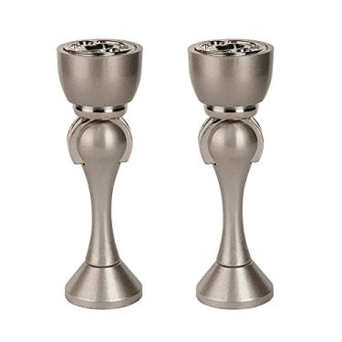 Imagem de CG Plus – Parada magnética para porta, aço inoxidável, fecho magnético, suporte para porta, paradas de porta, montagem na parede, montagem no chão, prevenção de batidas na porta, Satin Nickel, Small x 2pack