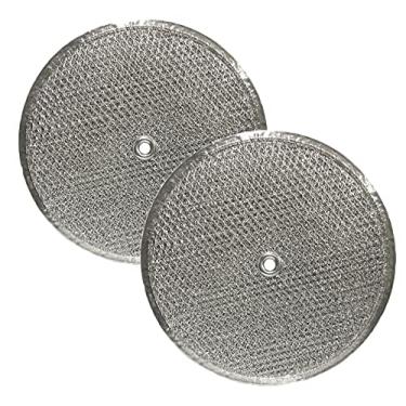 Imagem de Pacote com 2 filtros de óleo de fábrica de filtro de ar 9,5 cm redondo x 0,9 cm com orifício central de capô de alumínio