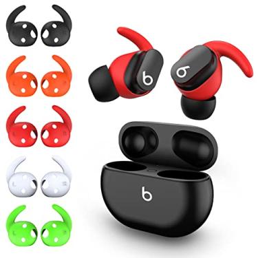 Imagem de 5 pares de ganchos de ouvido Beats Studio Buds, ganchos de silicone compatíveis com fones de ouvido Beats Studio 2021, capas de ouvido antiderrapantes Beats Studio Buds acessórios [não cabem na capa] [caixa de armazenamento adicional]