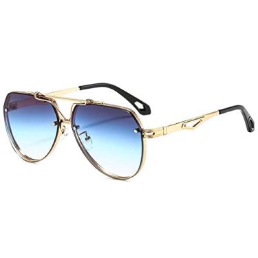 Imagem de Óculos de Sol Vintage Redondo Metal Masculino Condução Preto Retro Espelho Óculos de Sol Senhora Sombra Óculos de Sol UV400 Óculos De Sol, 5, Tamanho Único