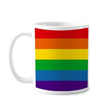 Imagem de Rainbow Gay Lesbian Bissexuais LGBT Caneca Cerâmica Café Porcelana Utensílios de Mesa