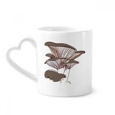 Imagem de Delicioso prato de casa com ilustração de cogumelo caneca de café cerâmica copo de coração de vidro