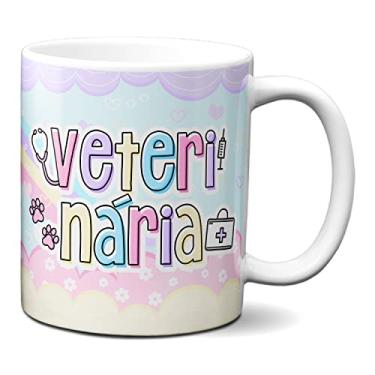 Imagem de Caneca Veterinária Profissão Animais Presente Criativo (Branca)