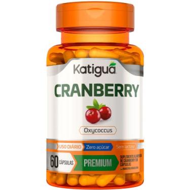 Imagem de Katiguá, Cranberry, Oxycoccus, Sem sabor, Vegan products, 60 Cápsulas de 500mg, Laranja - FL