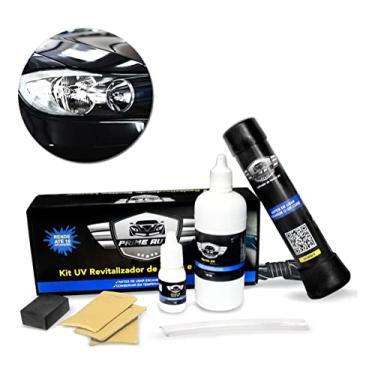 Imagem de KIT Verniz p/recuperação De Farol e Lanternas a Vapor Uv Polimero fácil aplicação hobby prático prime auto recupera brilho amarelos e trincado