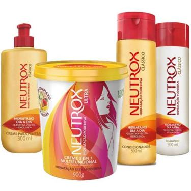 Imagem de Kit Neutrox Clássico Shampoo+Condicionador+Creme Pentear+Máscara Ultra