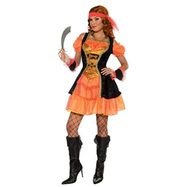 Imagem de Rubie's Fantasia feminina de pirata tangerina para adultos, Multi, Small