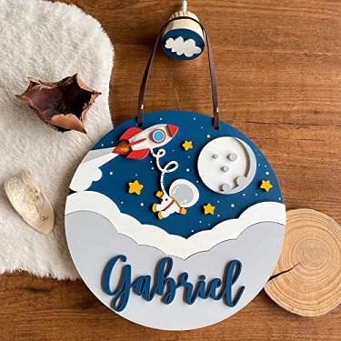 Imagem de Porta Maternidade - Flâmula Espaço Foguete Astronauta