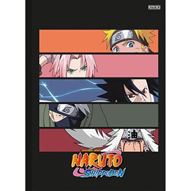 Imagem de Kit de Caderno, Brochura Costurado 1/4 Pequeno, Capa Dura, Naruto, 80 Folhas, Animativa, Pacote com 5 Unidades
