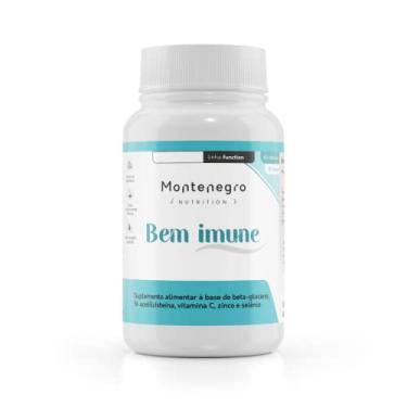 Imagem de Bem imune - suplemento para imunidade à base de beta-glucano, n-acetilcisteína, zinco, selênio, vitamina C - 60 cápsulas - Montenegro Nutrition