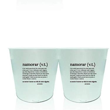 Imagem de Kit 2 Baldes de Pipoca Personalizados - Namorar