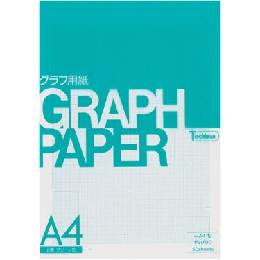 Imagem de Papel gráfico Sakae-shi-gyo Tochiman 1 mm grade A4 50 folhas Papel verde 81,4 g A4-12